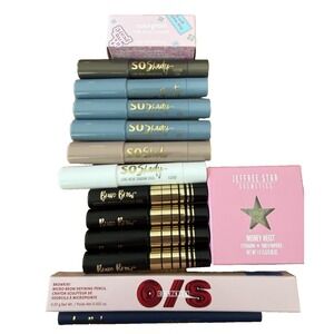 New 14 Pc Makeup Lot Jeffree Star ONE/SIZE Colorgram Belle Beauty Eyeshadow Brow
